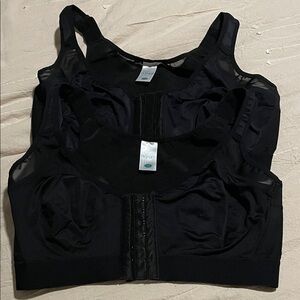 NEW 2 bras - Black compression surgical bra size L36